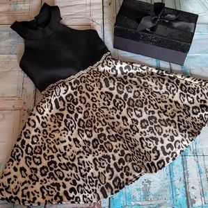 Rare Editions Girls sz 7 leopard party dress